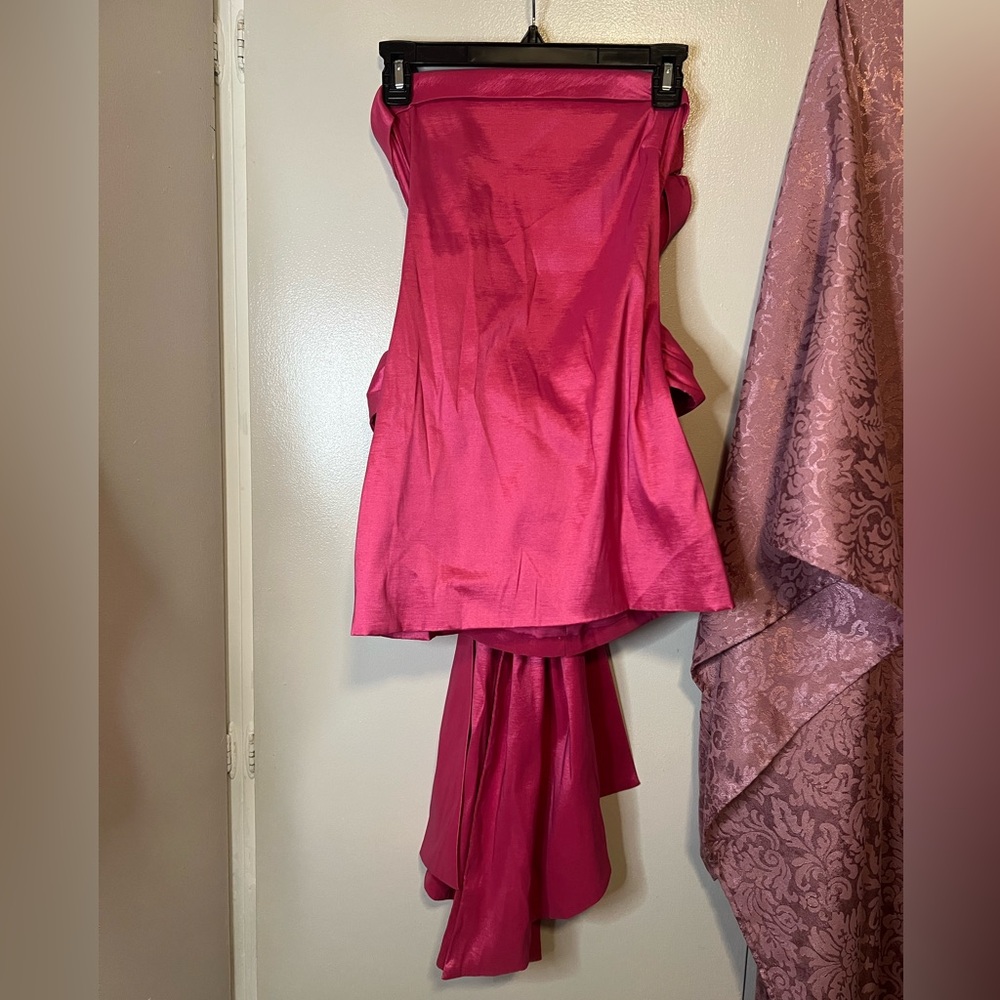 Pink Bow Strapless Dress